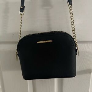 Steve Madden Black Gold Crossbody Bag with Chain Strap